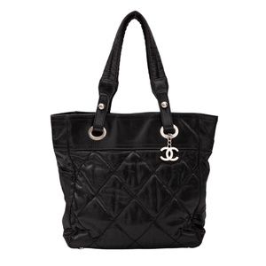 CHANEL PARIS BIARRITZ CLASSIC QUILTED NYLON CANVAS TOTE (2007)